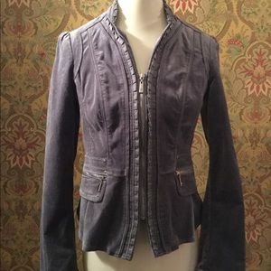 WHBM velour Jacket with pockets.